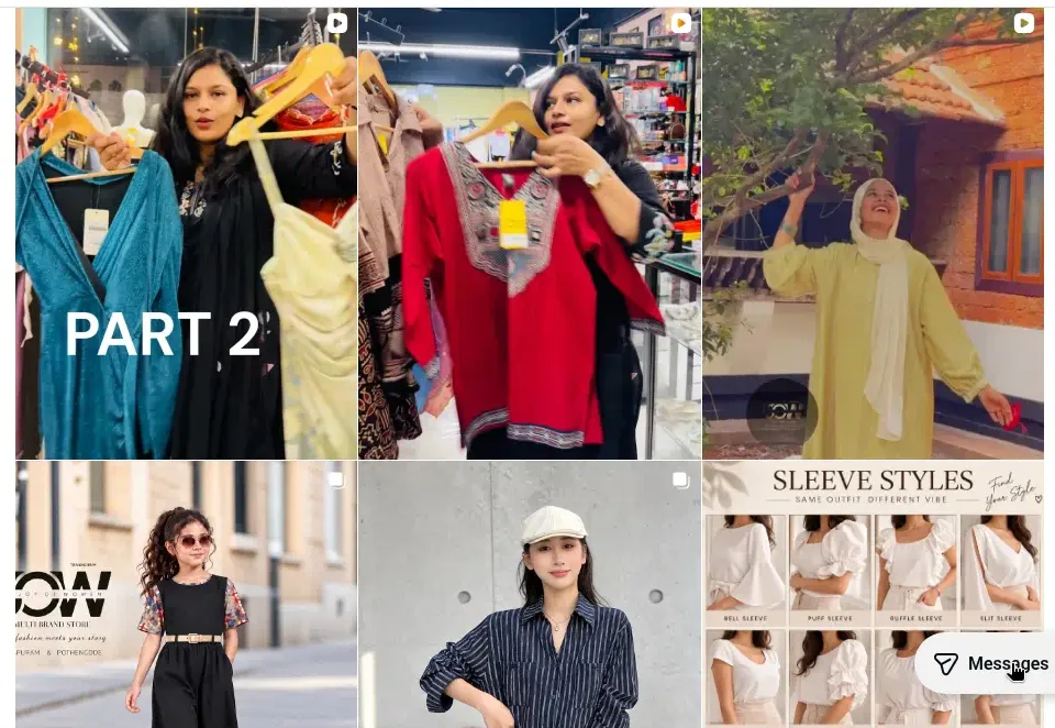 JOW boutique Instagram overview